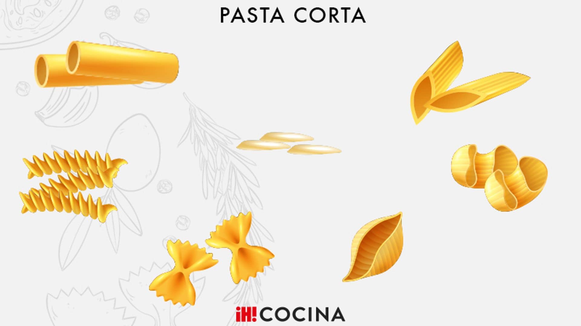 Y tú, ¿sabes distinguir entre los diferentes tipos de pasta corta?