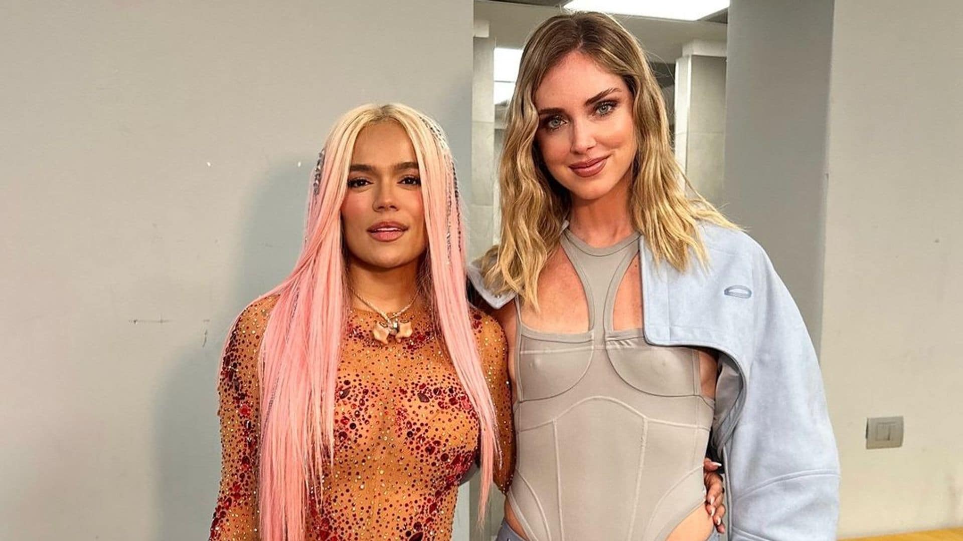 Chiara Ferragni comparte su estiloso encuentro con Karol G tras  su concierto en Milán