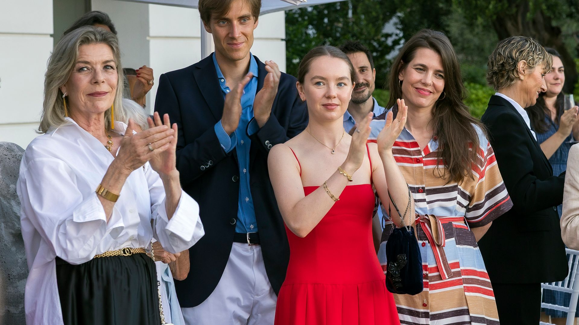 Carolina de Mónaco y sus hijas Alejandra de Hannover y Carlota Casiraghi