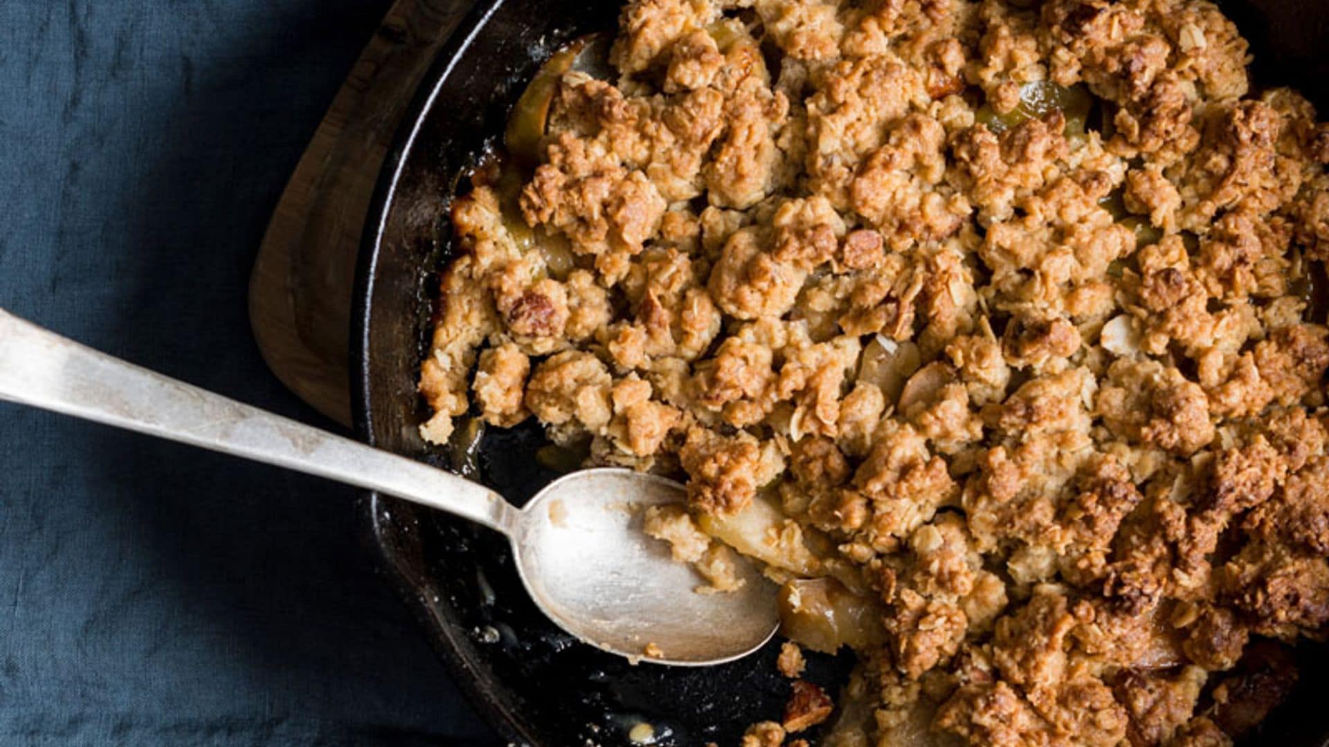 'Crumble' de manzana y avena