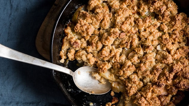 crumble manzana avena navidad