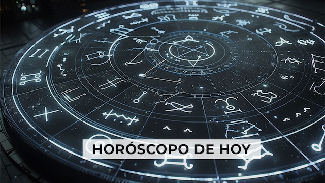 Rueda del Zodiaco iluminada con luz de neón