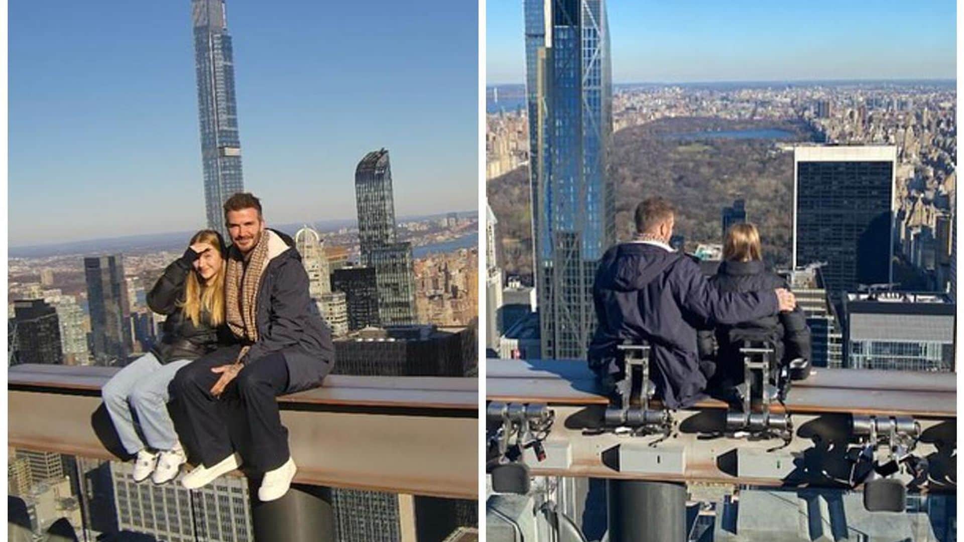 Desde las alturas, David Beckham y su hija disfrutan de las vistas de Nueva York