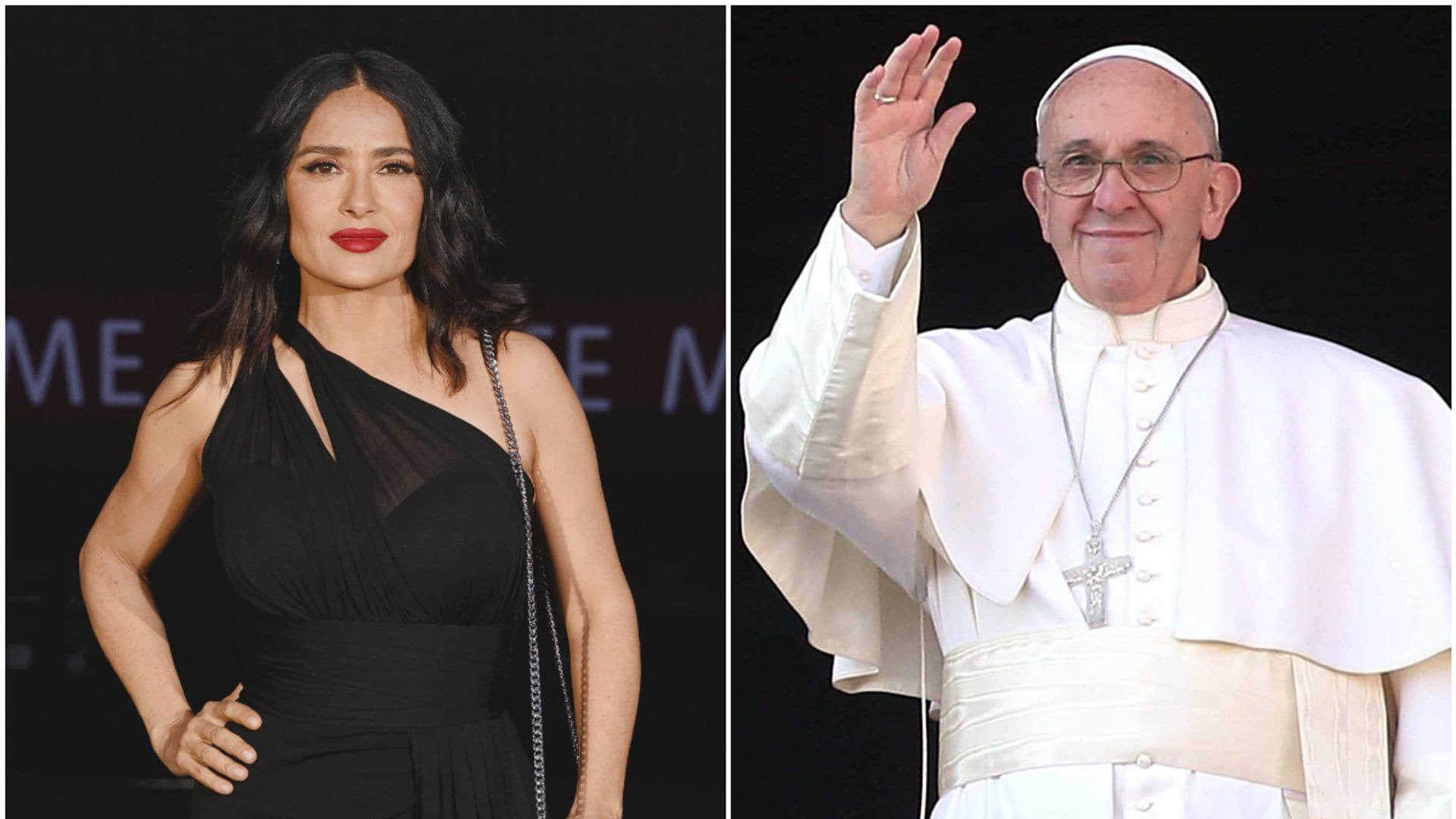 Salma Hayek se despide del Papa Francisco con un lindo recuerdo y un emotivo mensaje