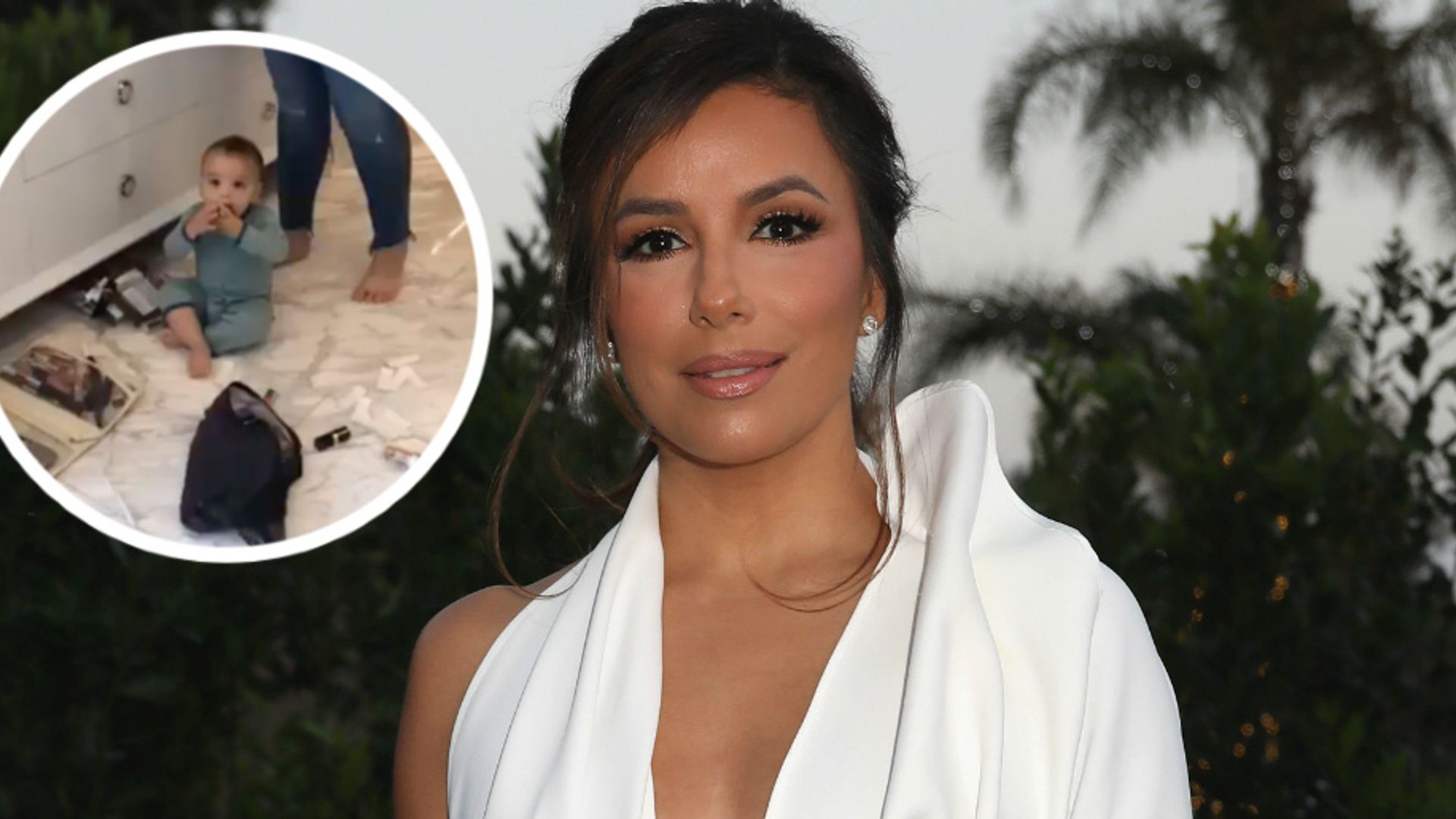 Eva Longoria y el tierno momento al lado de su hijo Santiago, antes de su bautismo