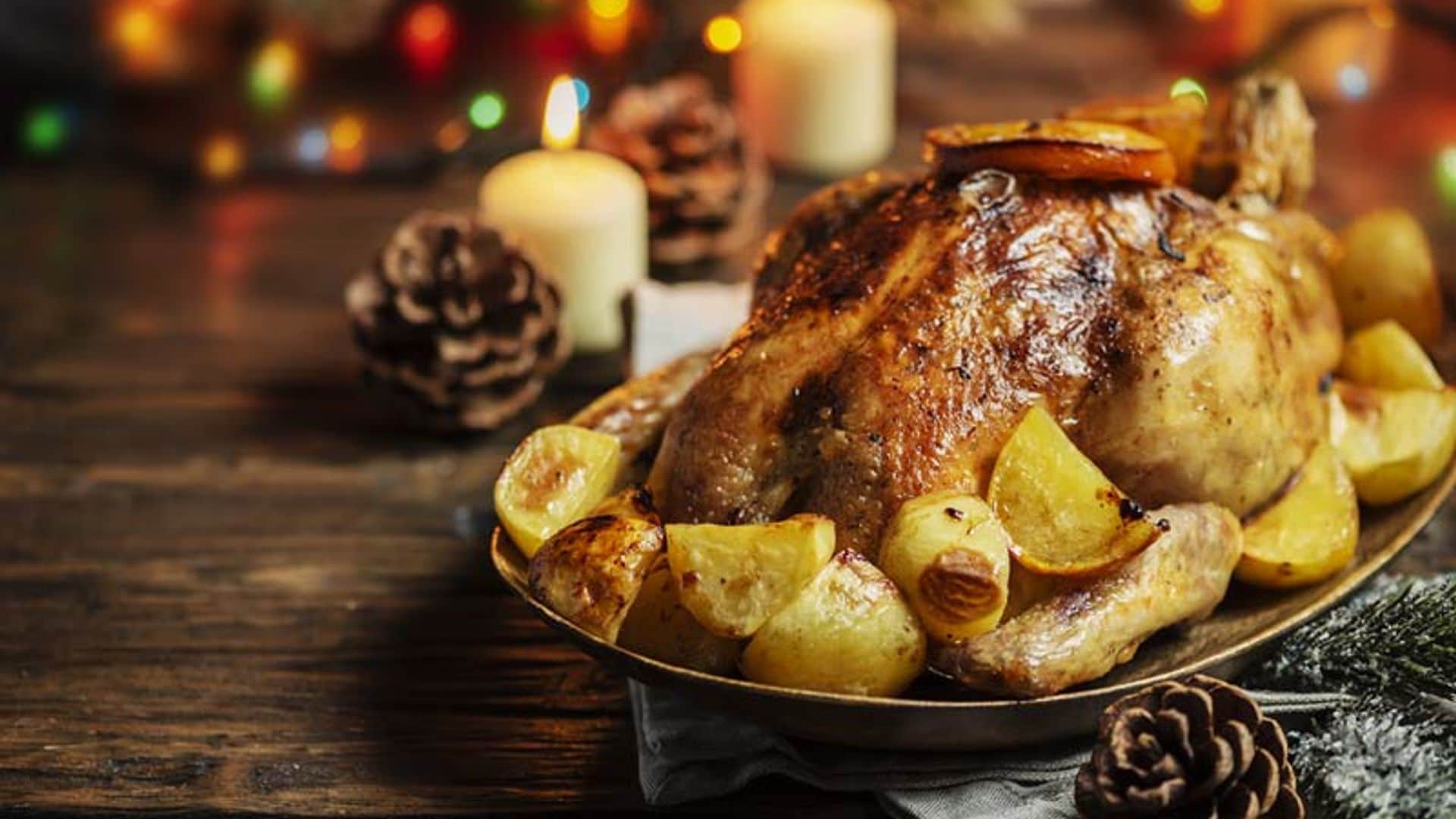 Pavo asado relleno