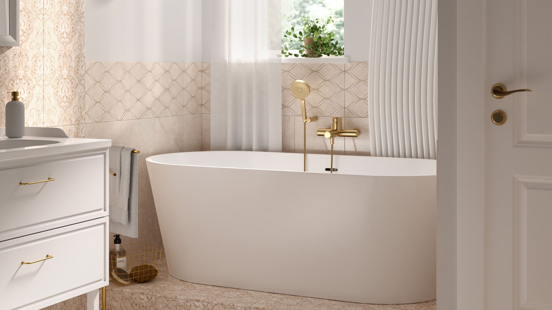 Baño con bañera exenta, de venta en LEROY MERLIN