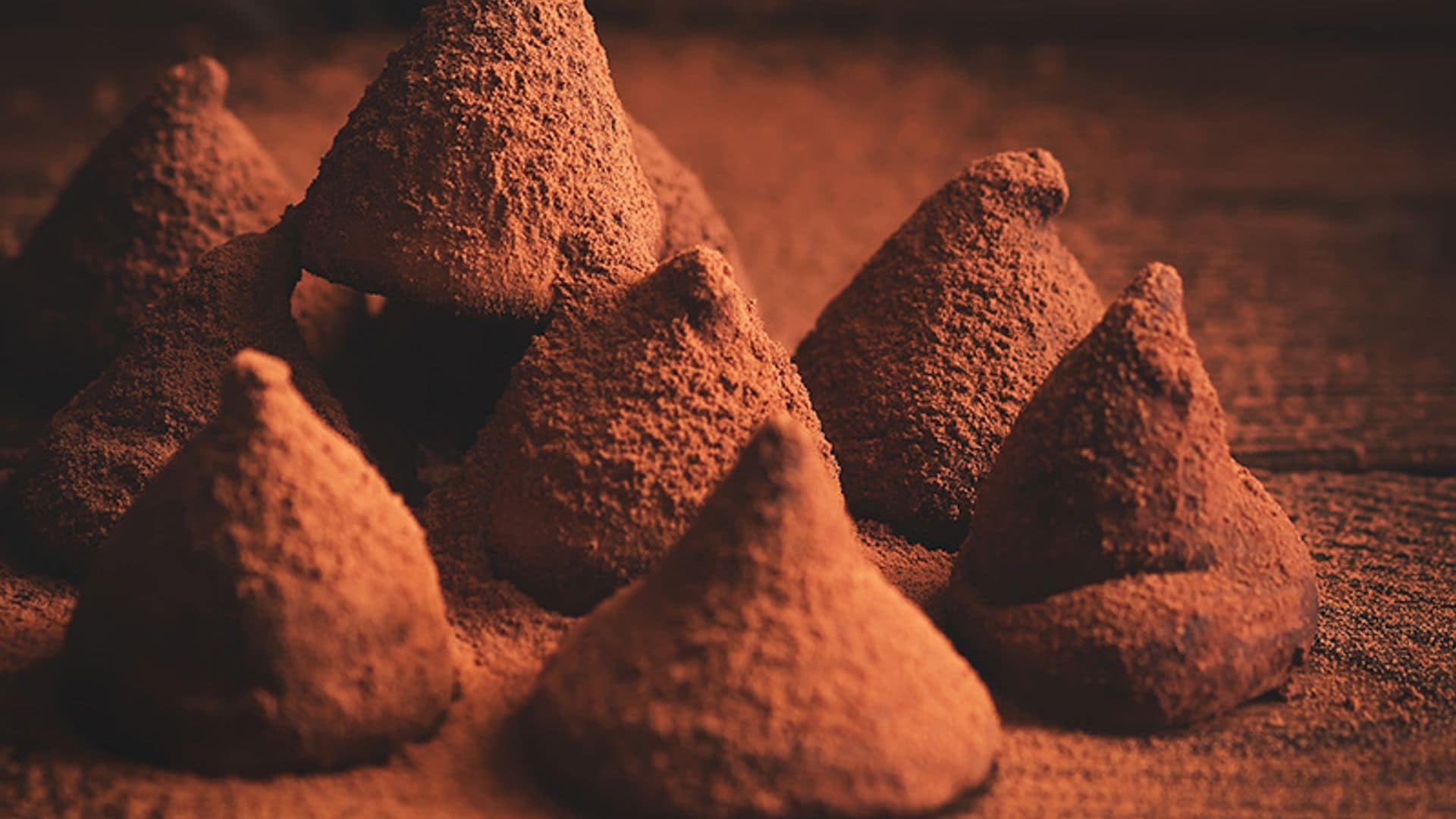 Trufas de chocolate negro al curry