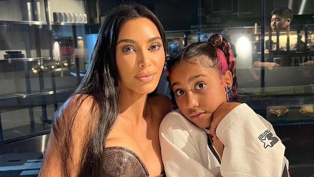 Kim Kardashian y su hija North West.