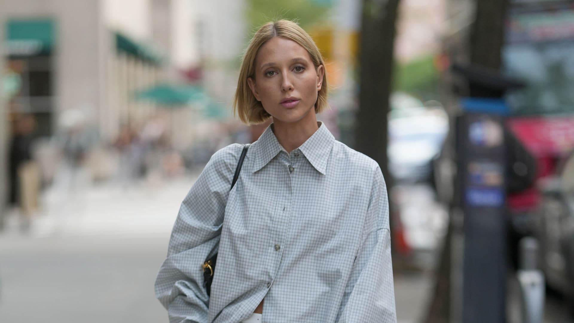 Olympia de Grecia en la Semana de la Moda de Nueva York, con look pijamero