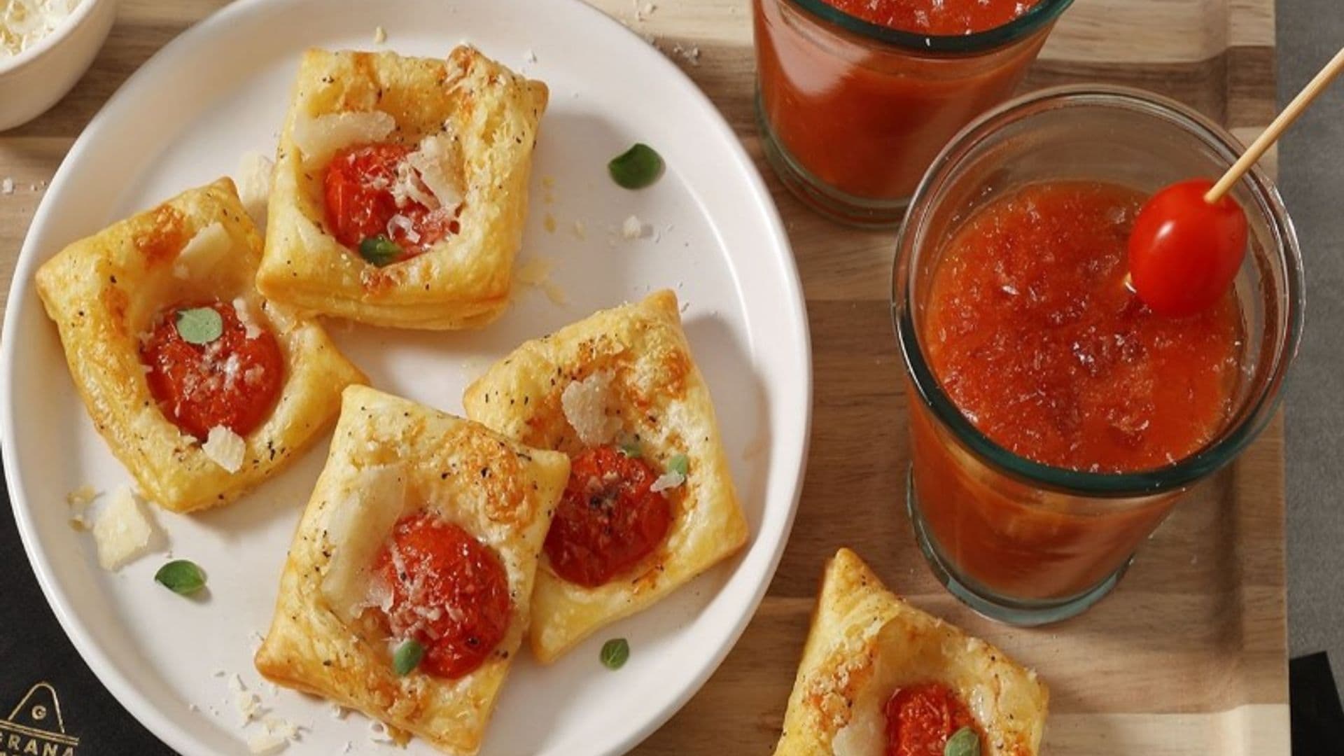 Hojaldritos de tomate y queso
