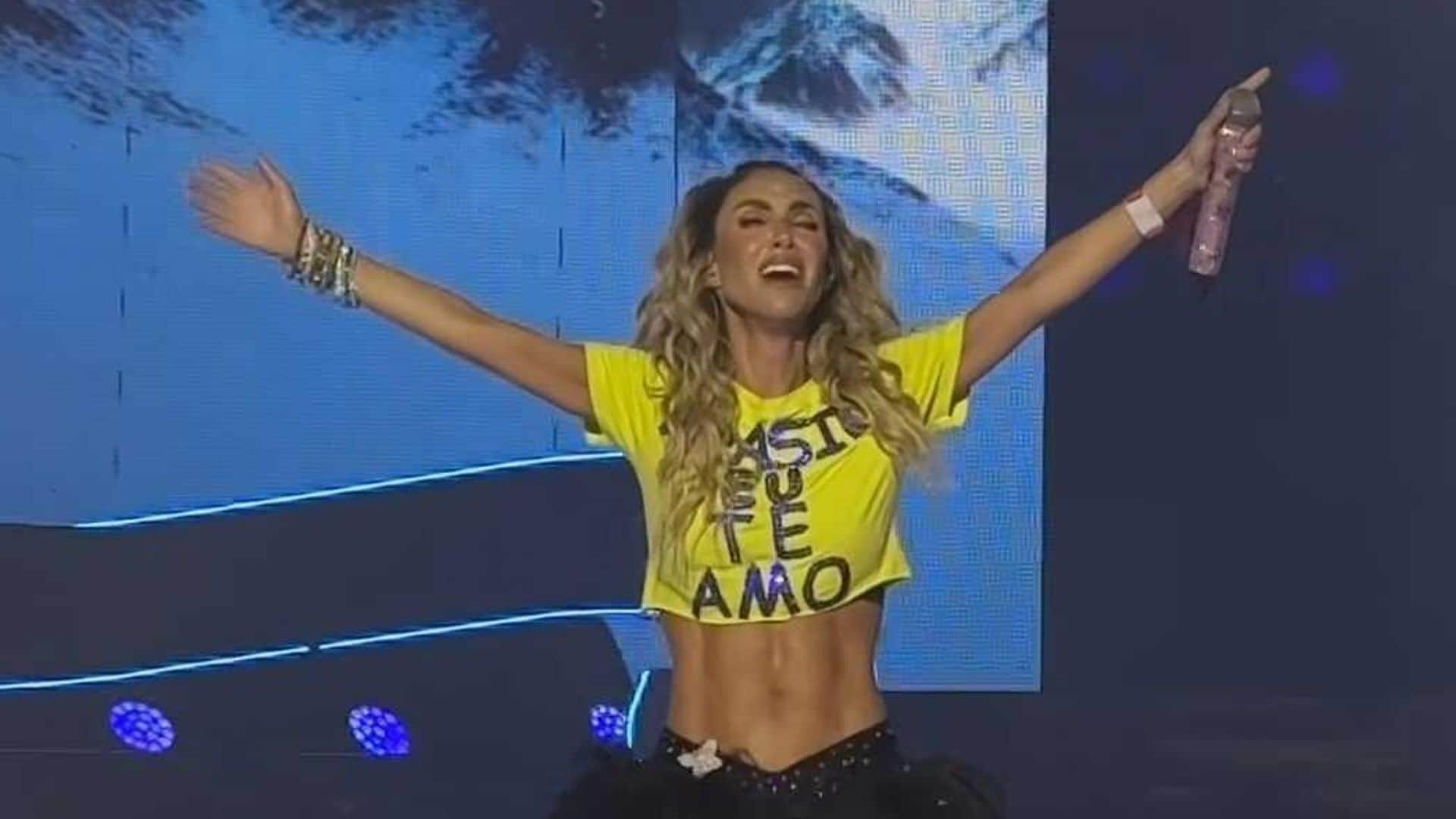 En medio de su recuperación, Anahí regresa al escenario para decir adiós a Brasil