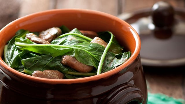 potaje de alubias con achicoria