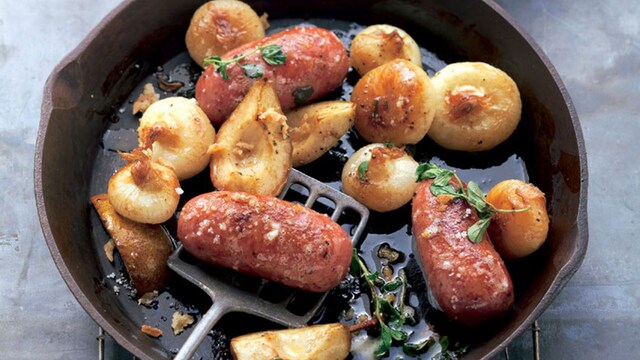 chorizos criollos peras cebollitas