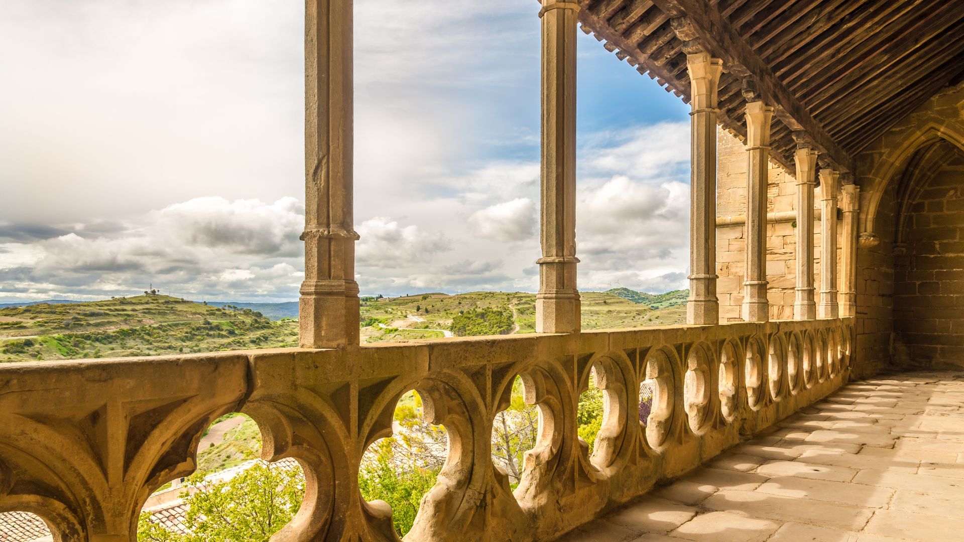 Balcón de la iglesia de Santa María la Real, Ujué, Navarra