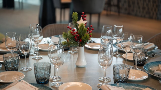 Mesa de Navidad del hotel Hyatt en Barcelona