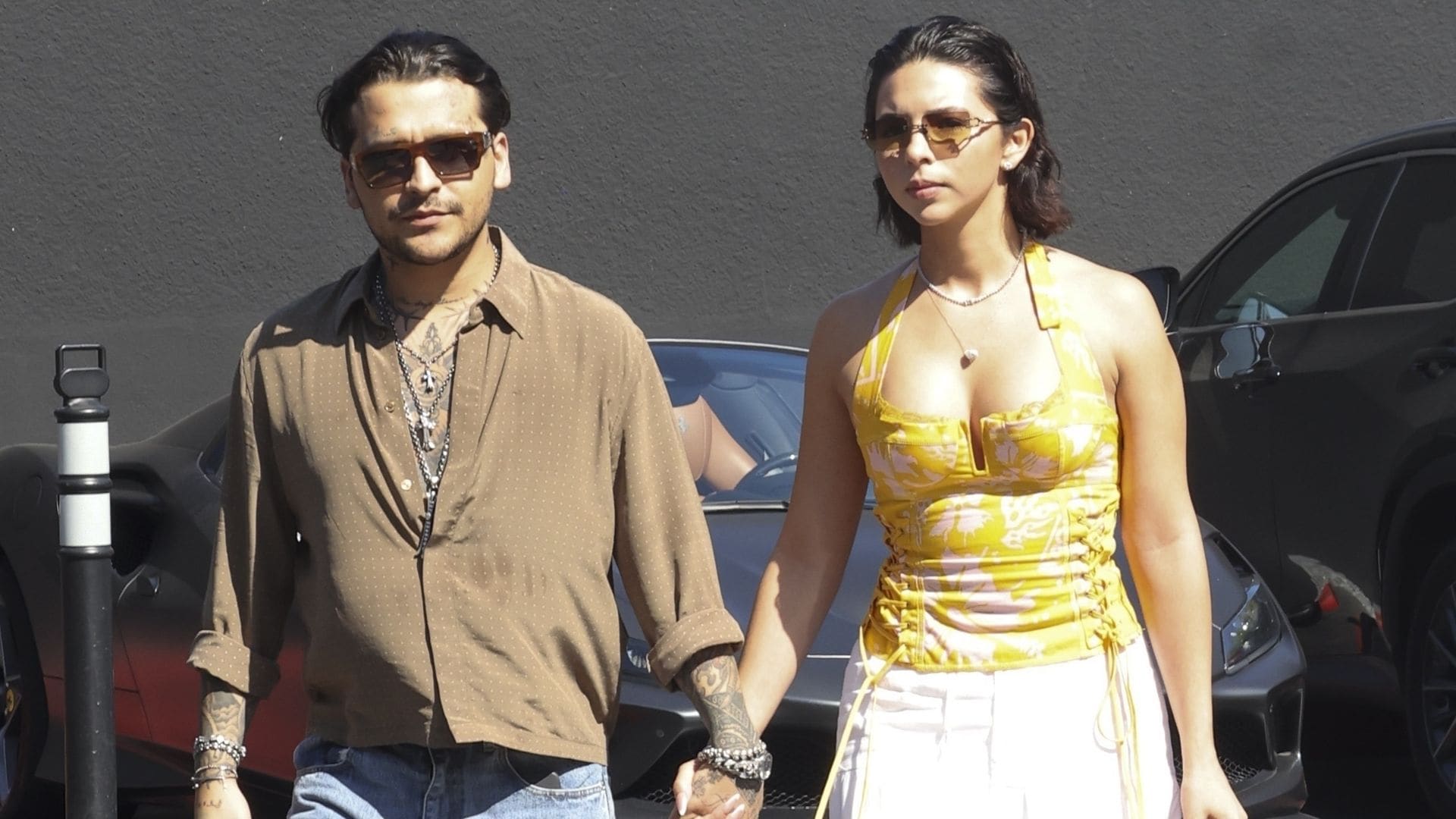 Christian Nodal y Ángela Aguilar fueron vistos en Beverly Hills el pasado fin de semana.