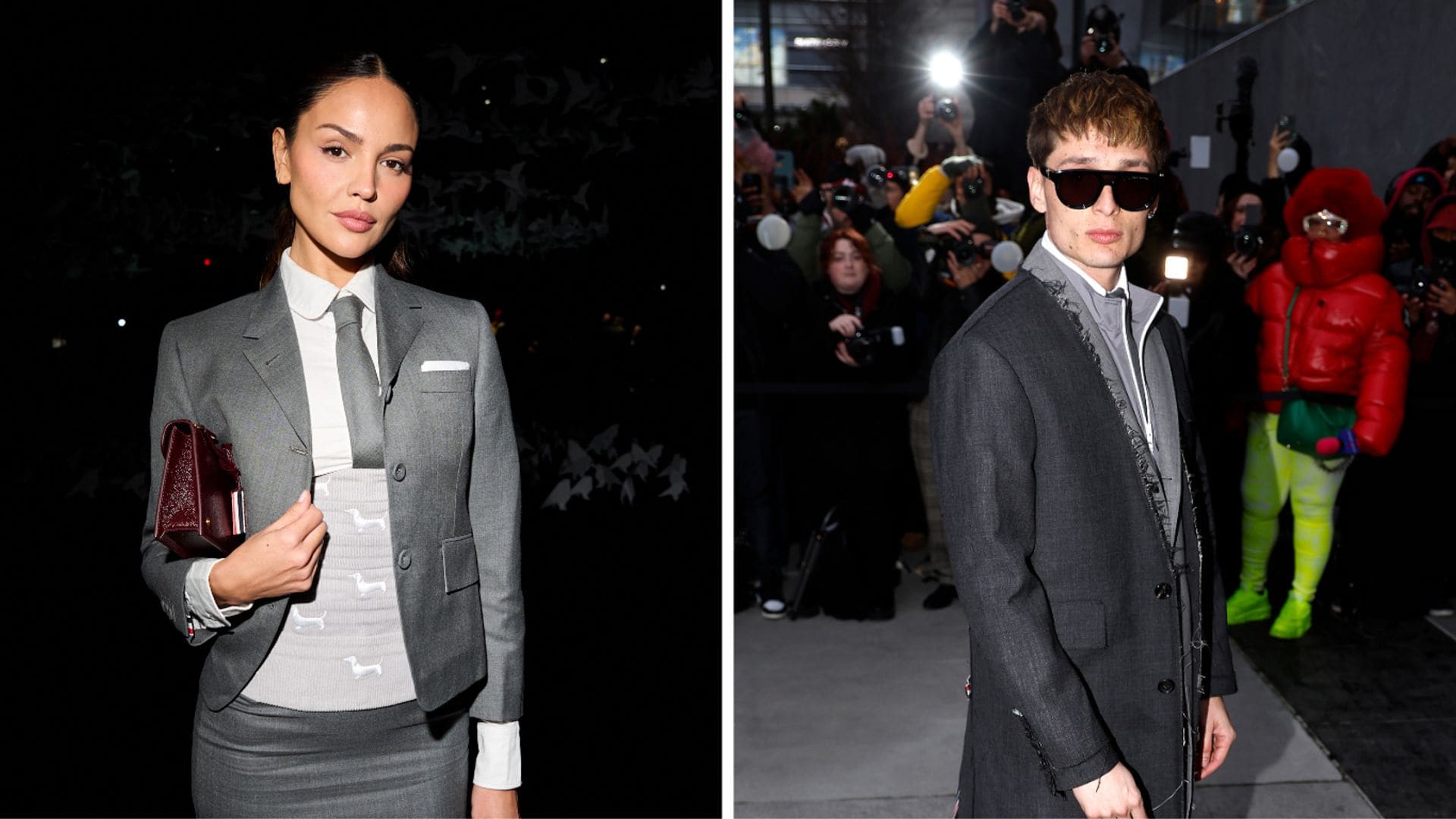 Eiza González y Peso Pluma sorprenden en el 'front row' de Thom Browne en NYFW