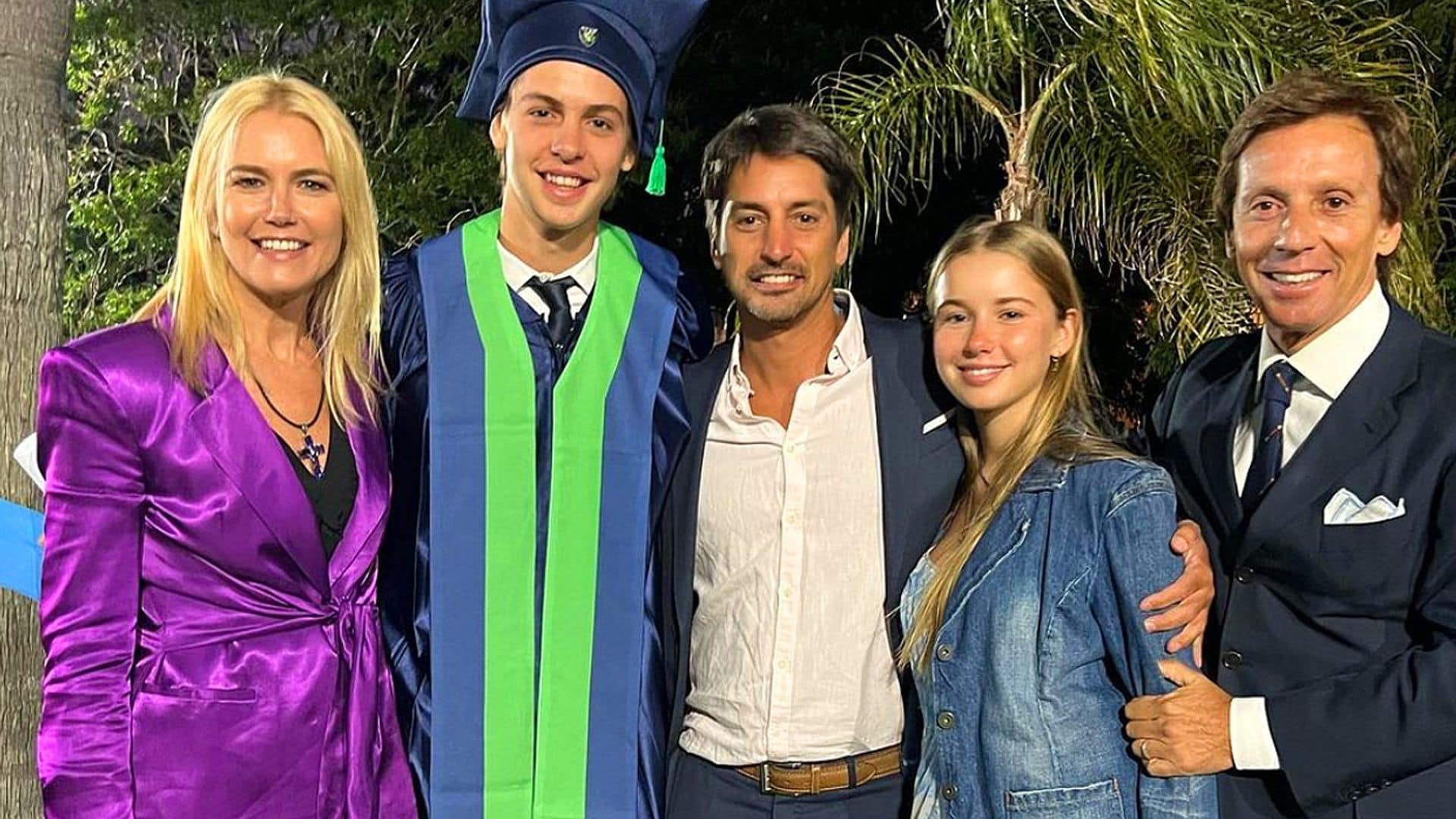 ¡De tal palo, tal astilla! Los hijos de Valeria Mazza, de 17 y 23 años, dos auténticos modelos en su graduación