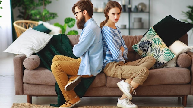pareja enfadada