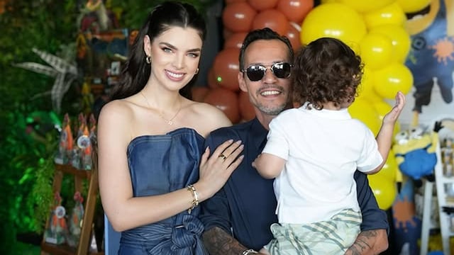 Nadia Ferreira y Marc Anthony celebran a su hijo Marquitos