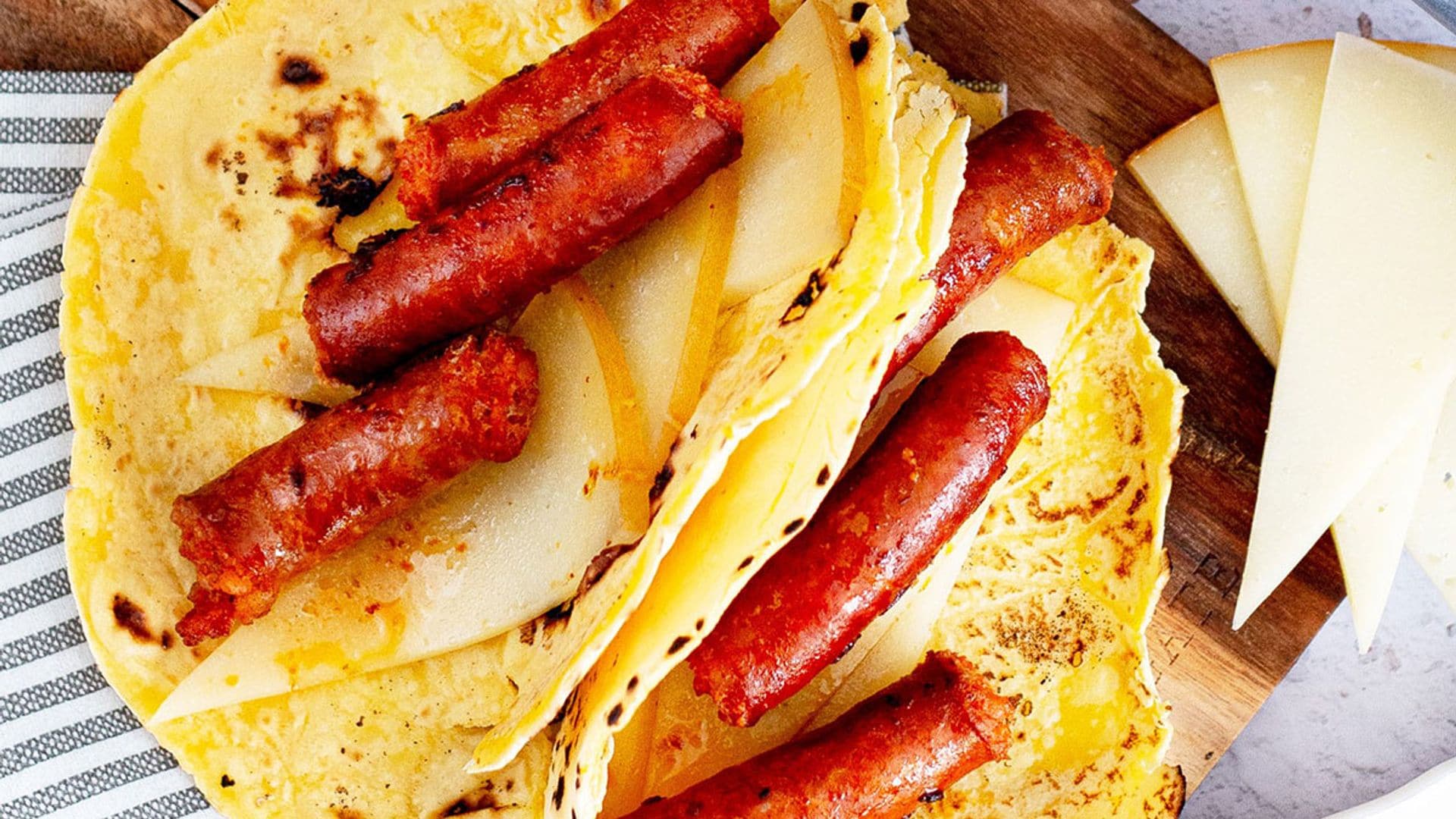 Talos con chistorra y queso D.O.P. Idiazabal