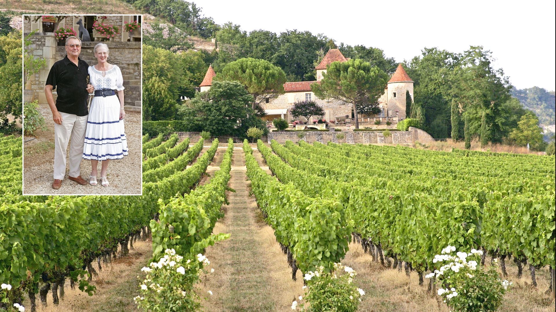 Château de Cayx, finca vinícola de los reyes de Dinamarca en el valle de Lot, Francia