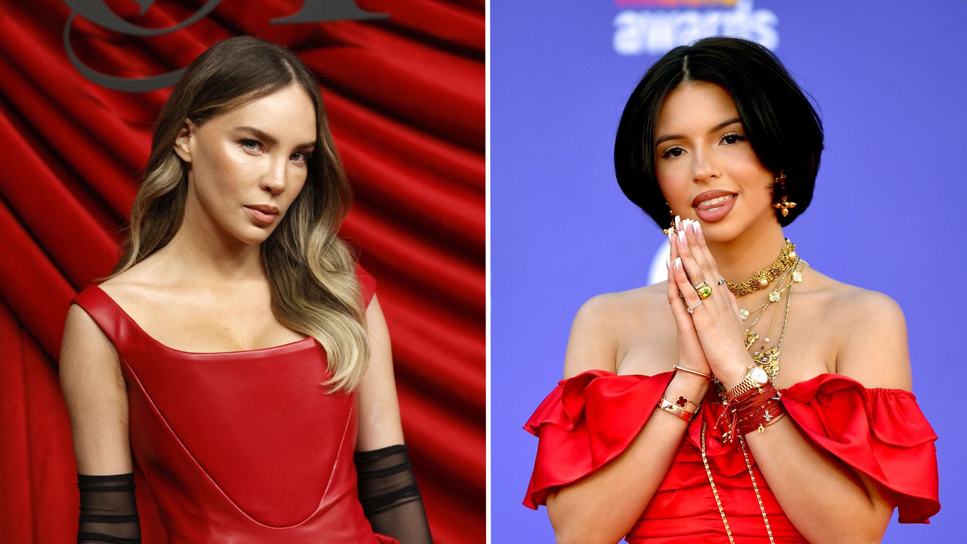 Belinda y Ángela Aguilar ensayan en Miami para Premio Lo Nuestro | ¡HOLA!