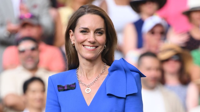 Kate Middleton, la princesa de Gales, durante la final de tenis masculino de Wimbledon 2025