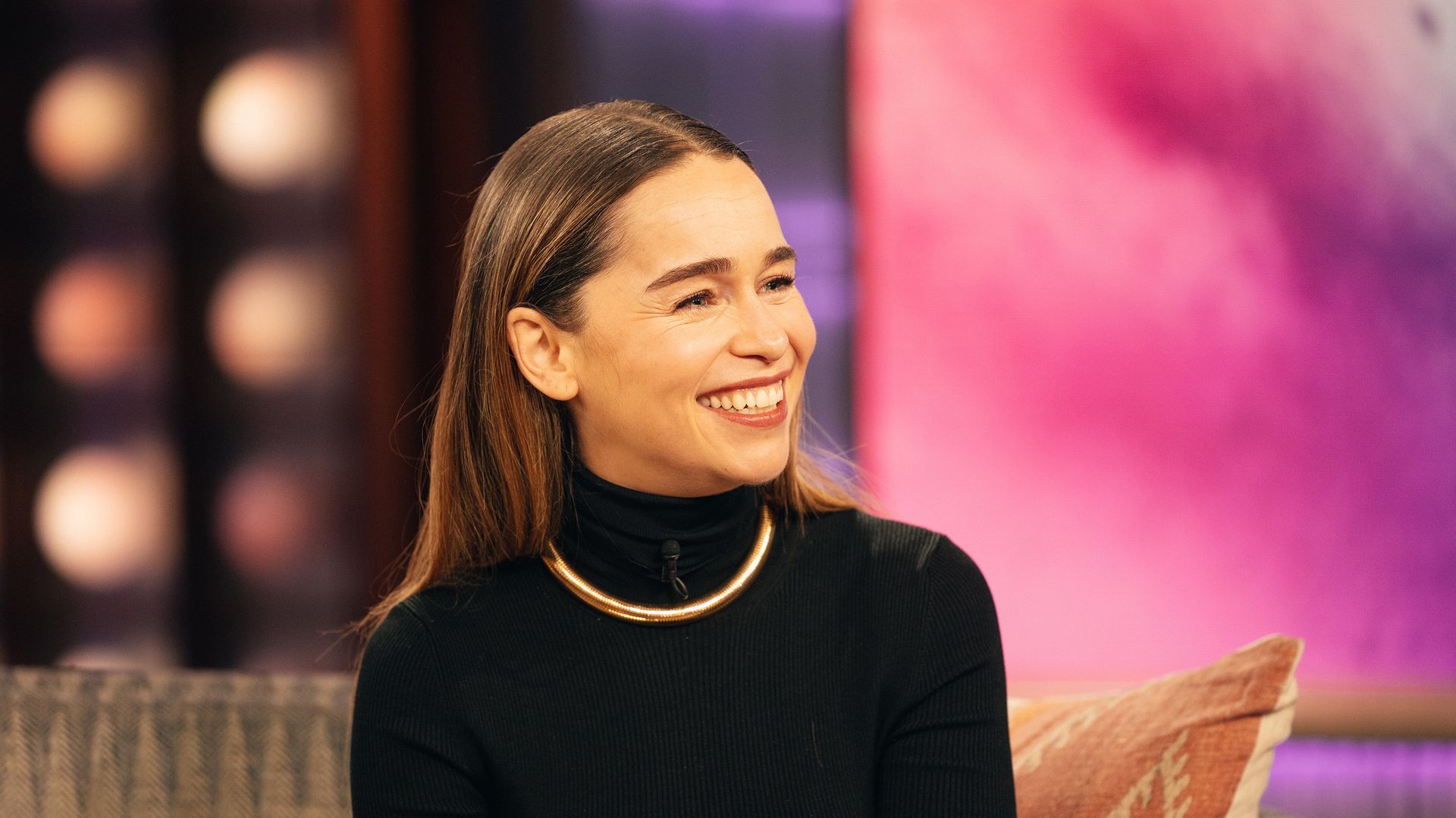 Emilia Clarke en 'The Kelly Clarkson Show' el pasado mes de enero