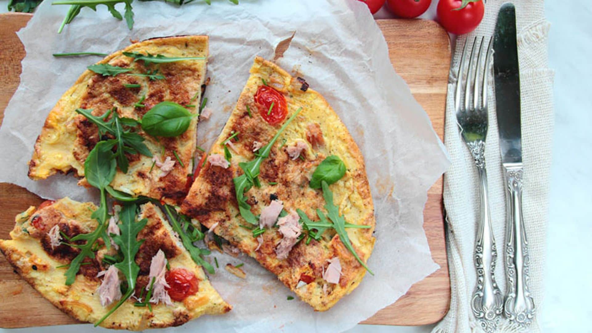 Tortilla de atún y verduras