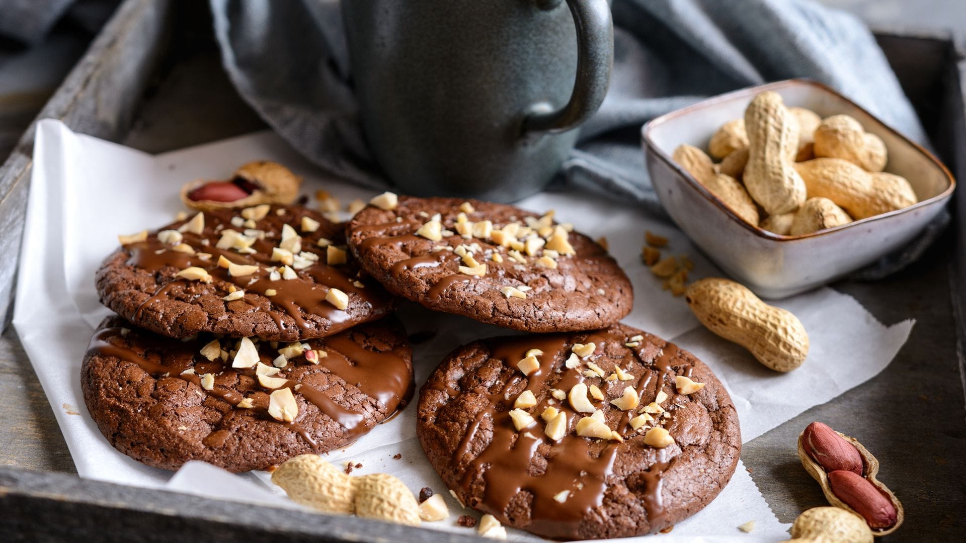 Galletas de chocolate y cacahuetes
