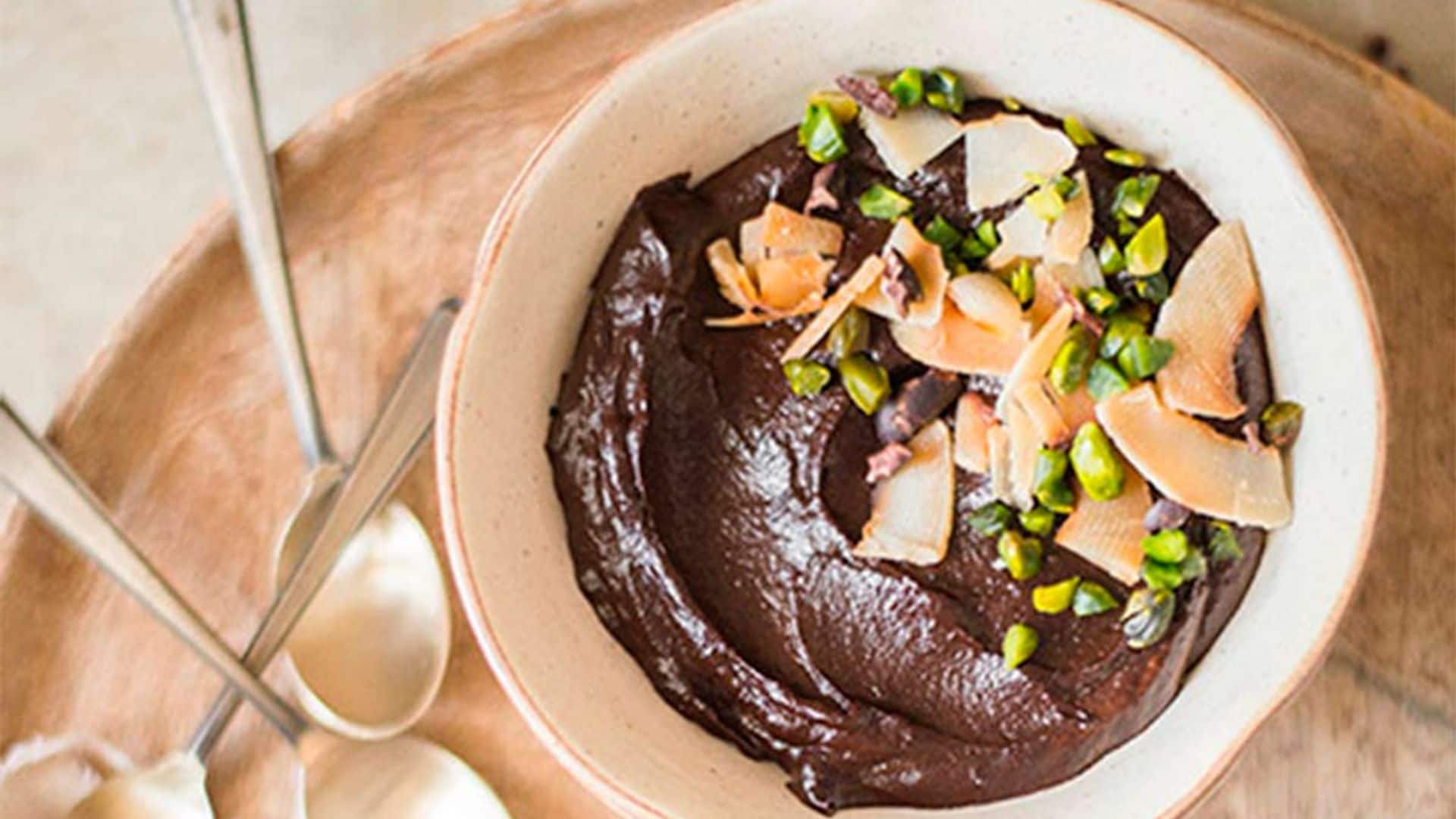 Mousse de chocolate y aguacate
