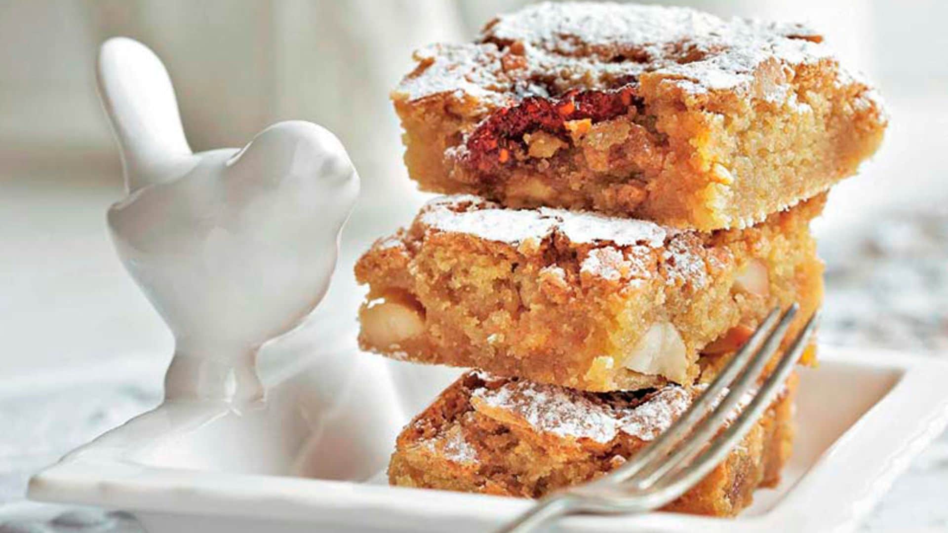 'Brownies' de chocolate blanco