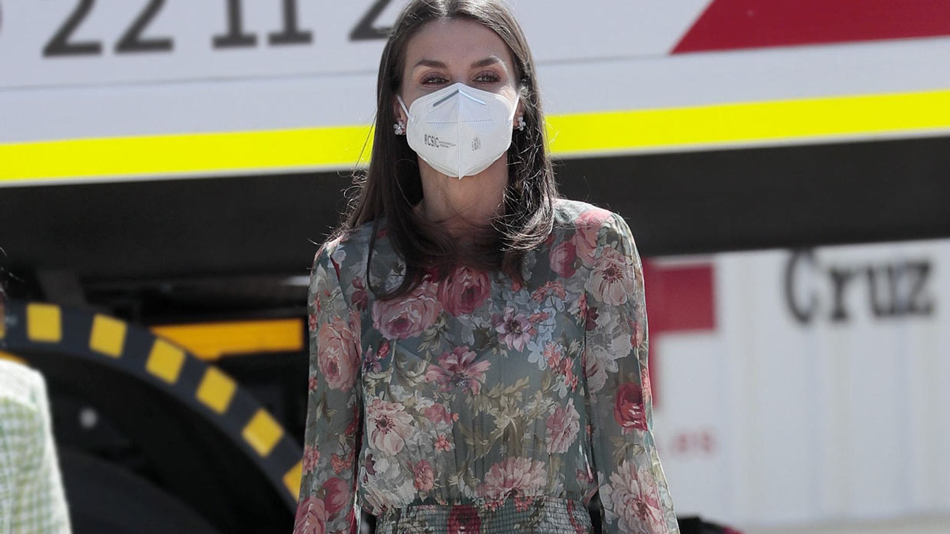 Doña Letizia recicla el vestido 'cintura de avispa' que compró en Zara hace 4 años