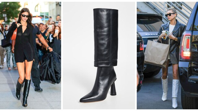 kendall jenner fold over boots
