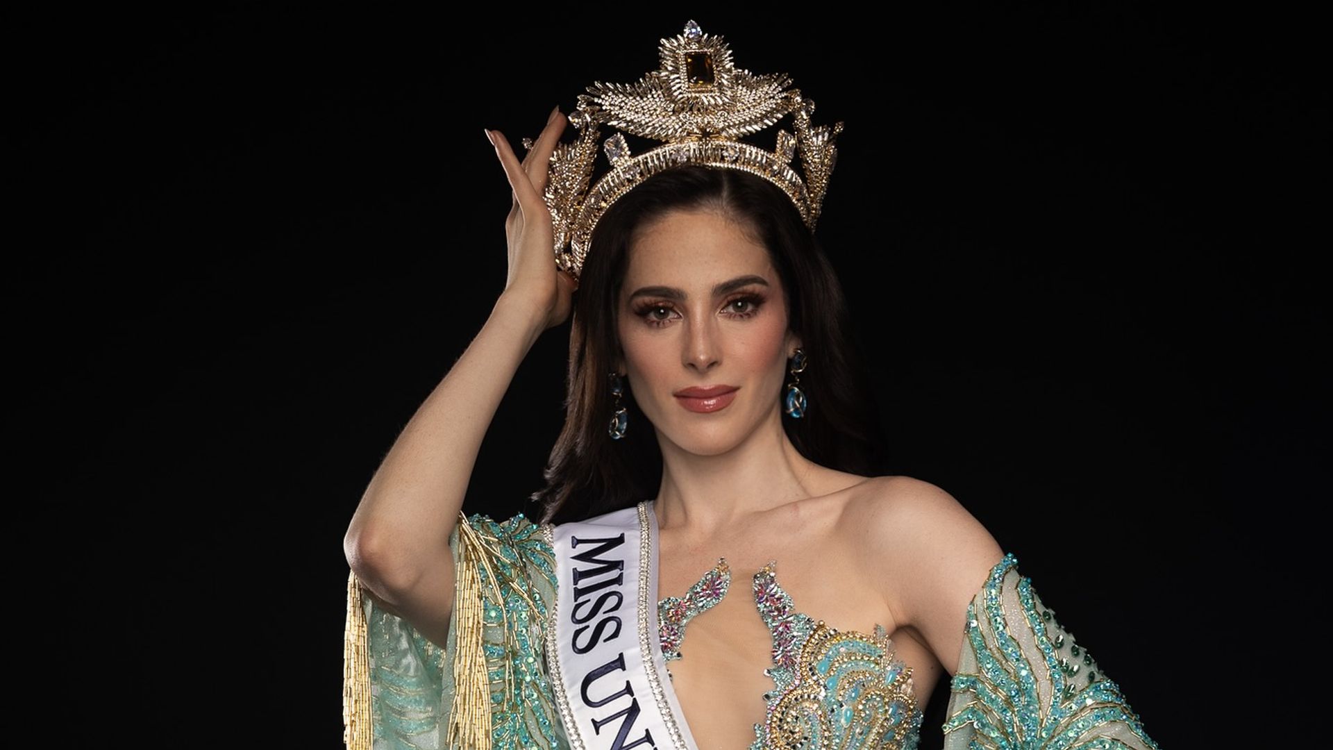 Fátima Bosch tras su coronación como Miss Universe México 2025.