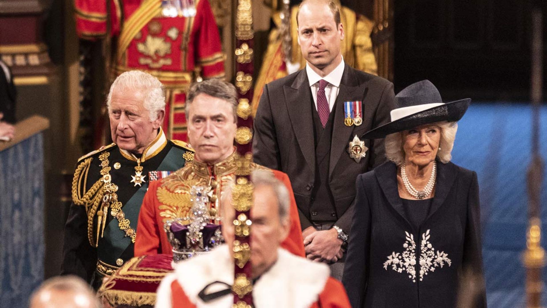 El príncipe Guillermo y Camilla de Cornualles, los otros protagonistas en la apertura del Parlamento
