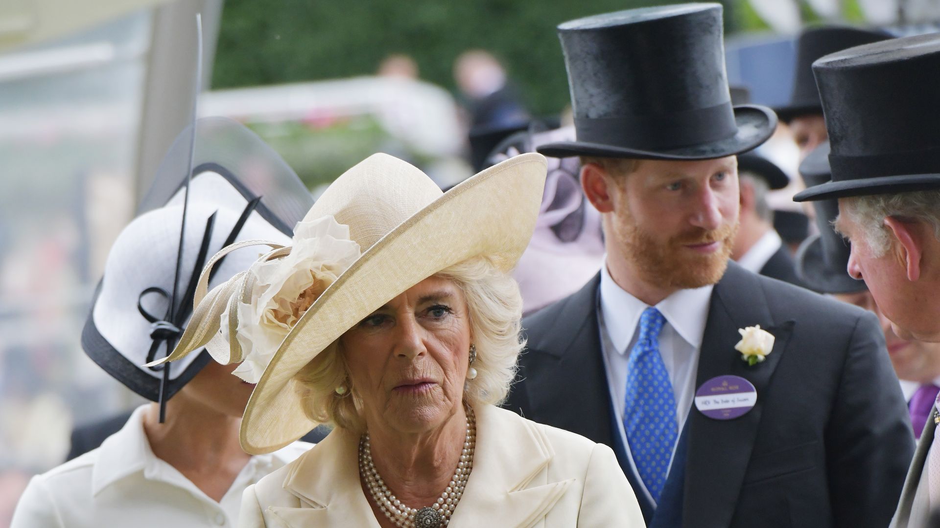 Camilla y el príncipe Harry en Ascot en 2018