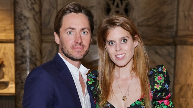 Edoardo Mapelli Mozzi and Princess Beatrice of York attend the private view for "Gabrielle Chanel. Fashion Manifesto" at the Victoria & Albert Museum on September 13, 2023 in London, England. (Photo by Dave Benett/Getty Images for the Victoria & Albert Museum)