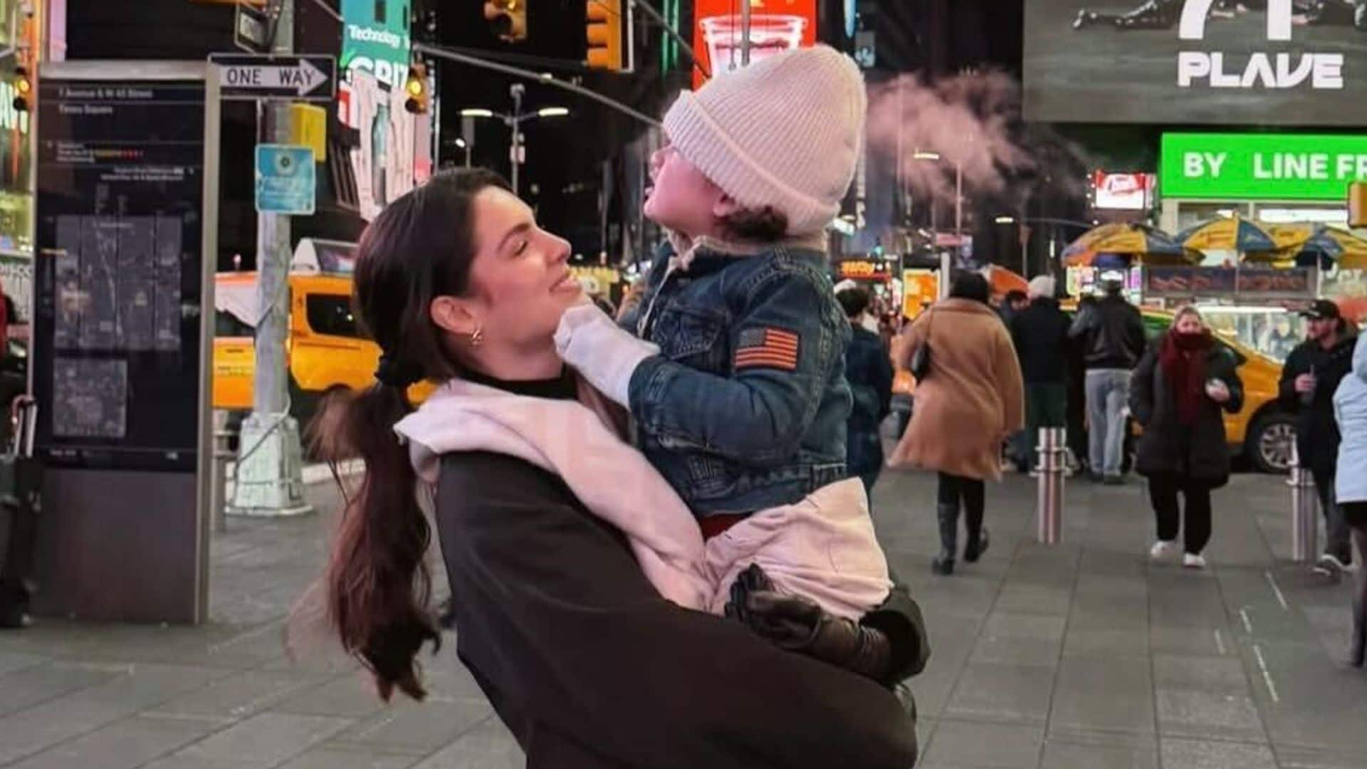 Nadia Ferreira con Marquitos como turistas en 'La Gran Manzana'.
