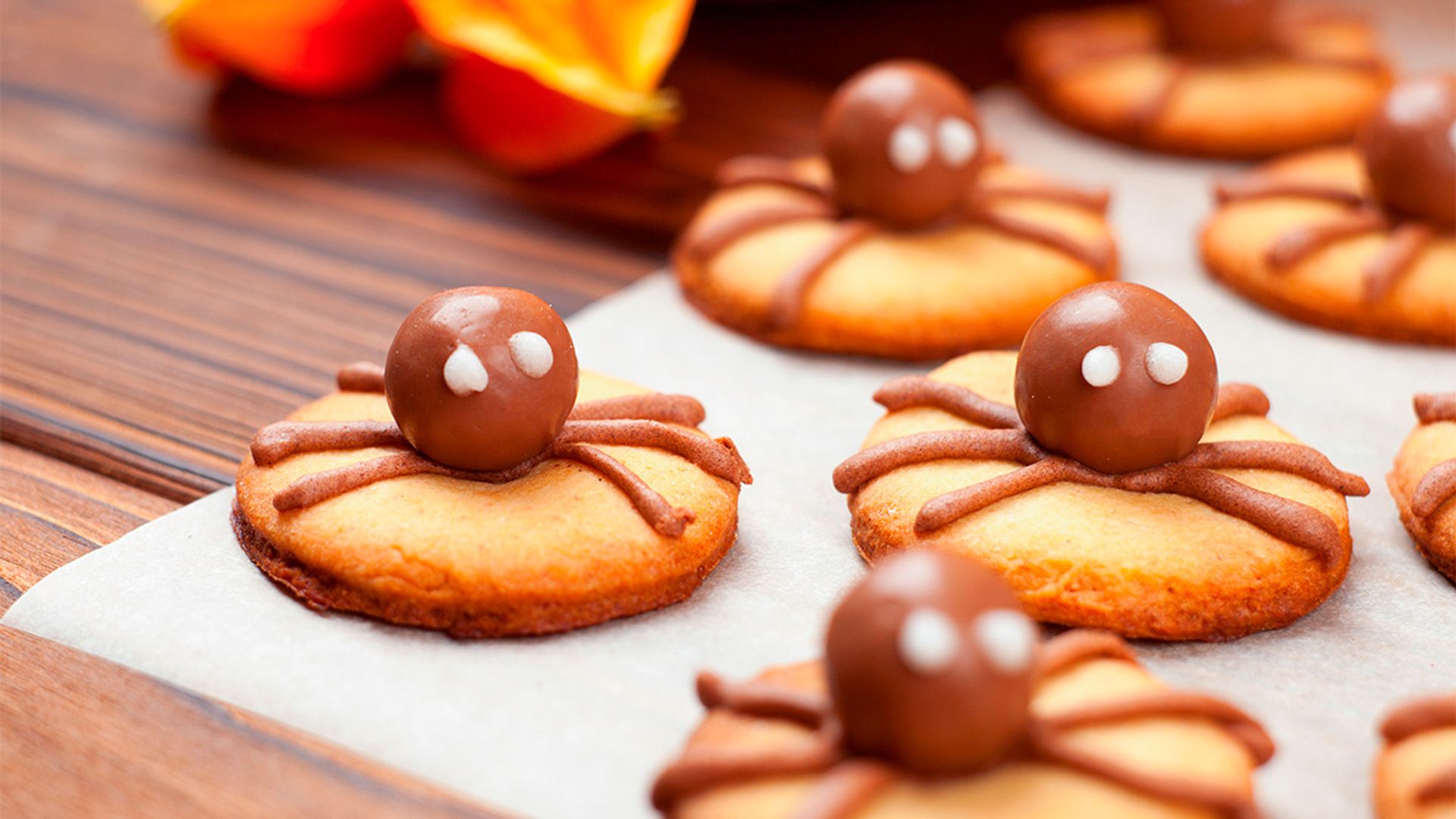 Pastas de mantequilla y chocolate para Halloween