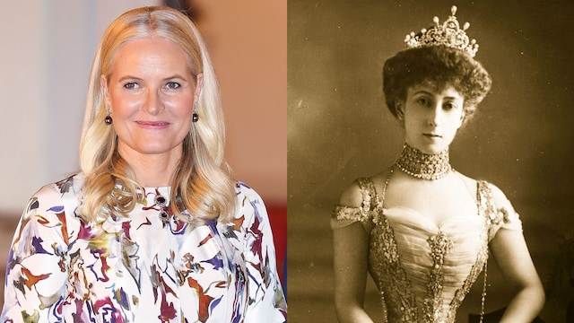 Plano medio de Mette-Marit y Maud de Noruega