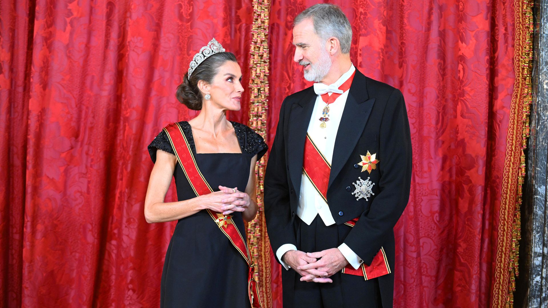 Los reyes Felipe y Letizia, durante la cena de gala en honor al presidente de Alemania