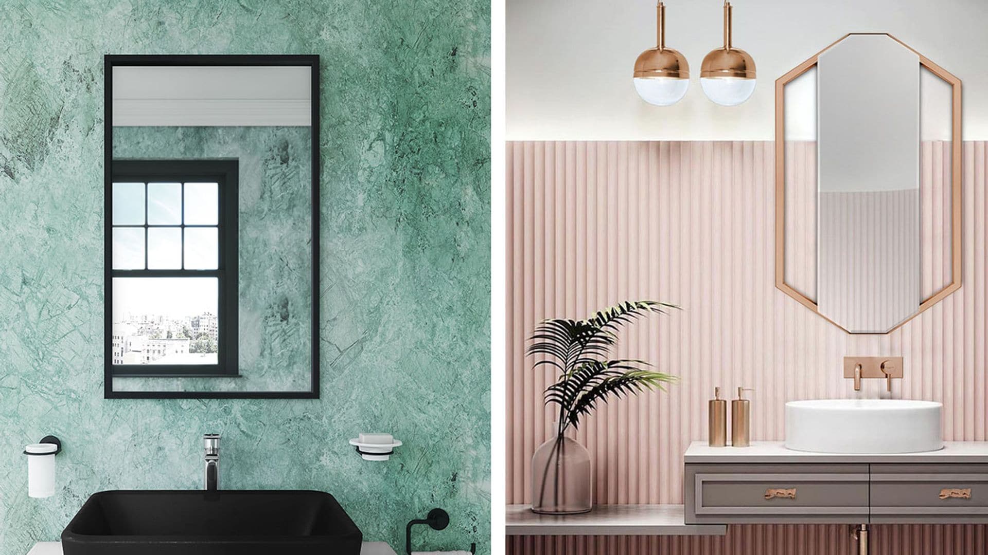 Un baño sin azulejos es posible: ideas para revestir las paredes con otros materiales