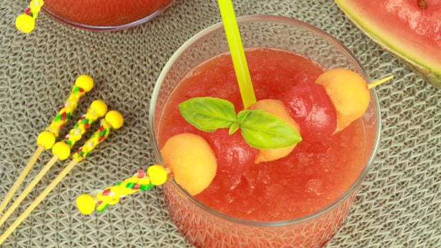 Gazpacho de sandía con melón 