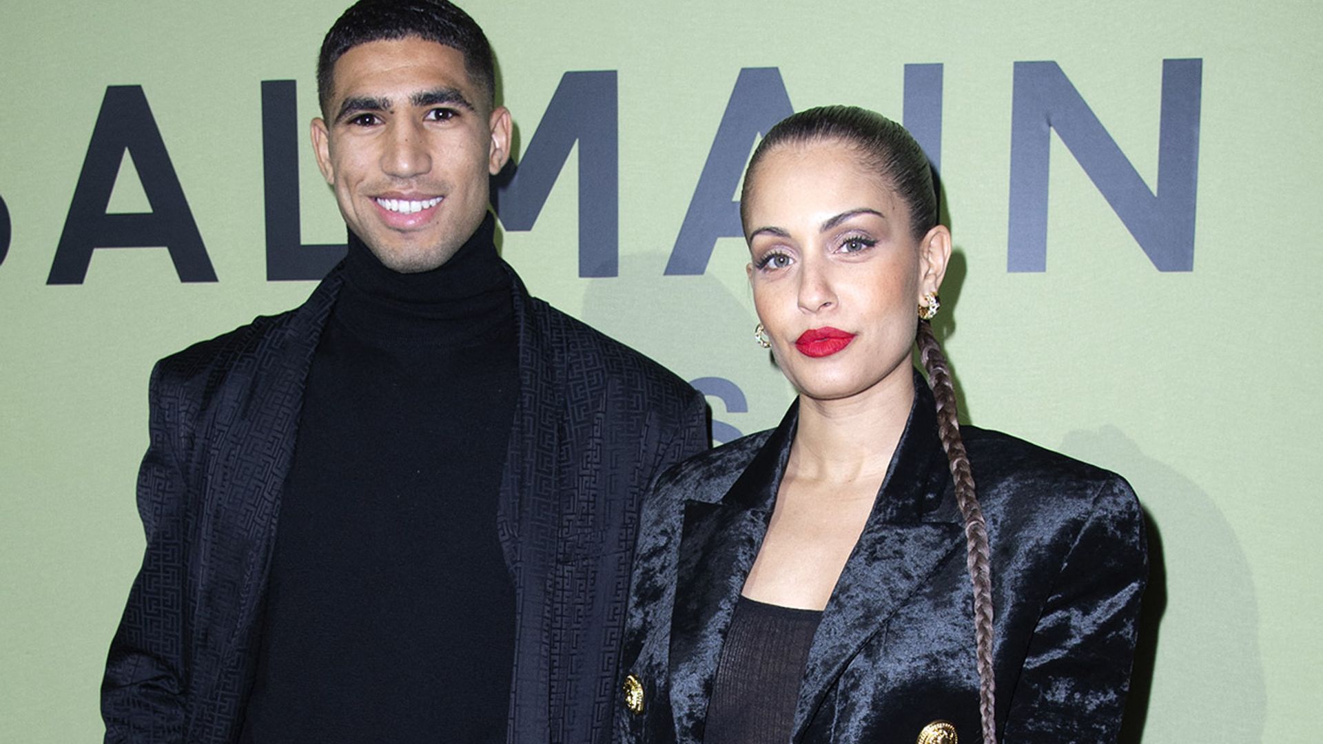 Hiba Abouk reaparece espléndida junto a Achraf Hakimi dos semanas después de dar a luz