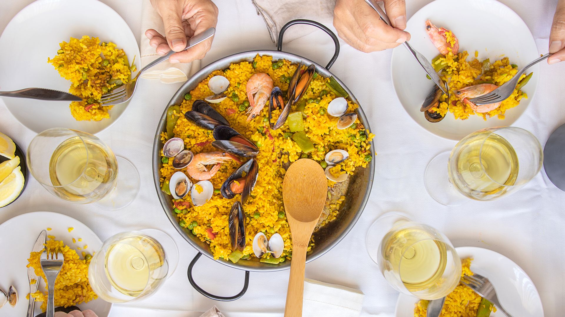 Arroz en familia.