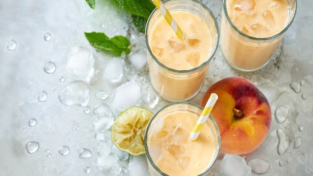 smoothie melocoton lima