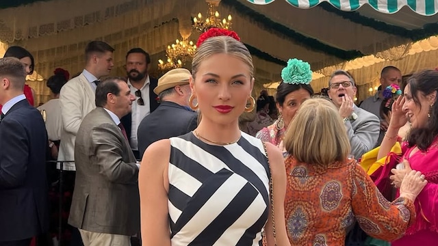 Ludwika Paleta en la feria de Sevilla.